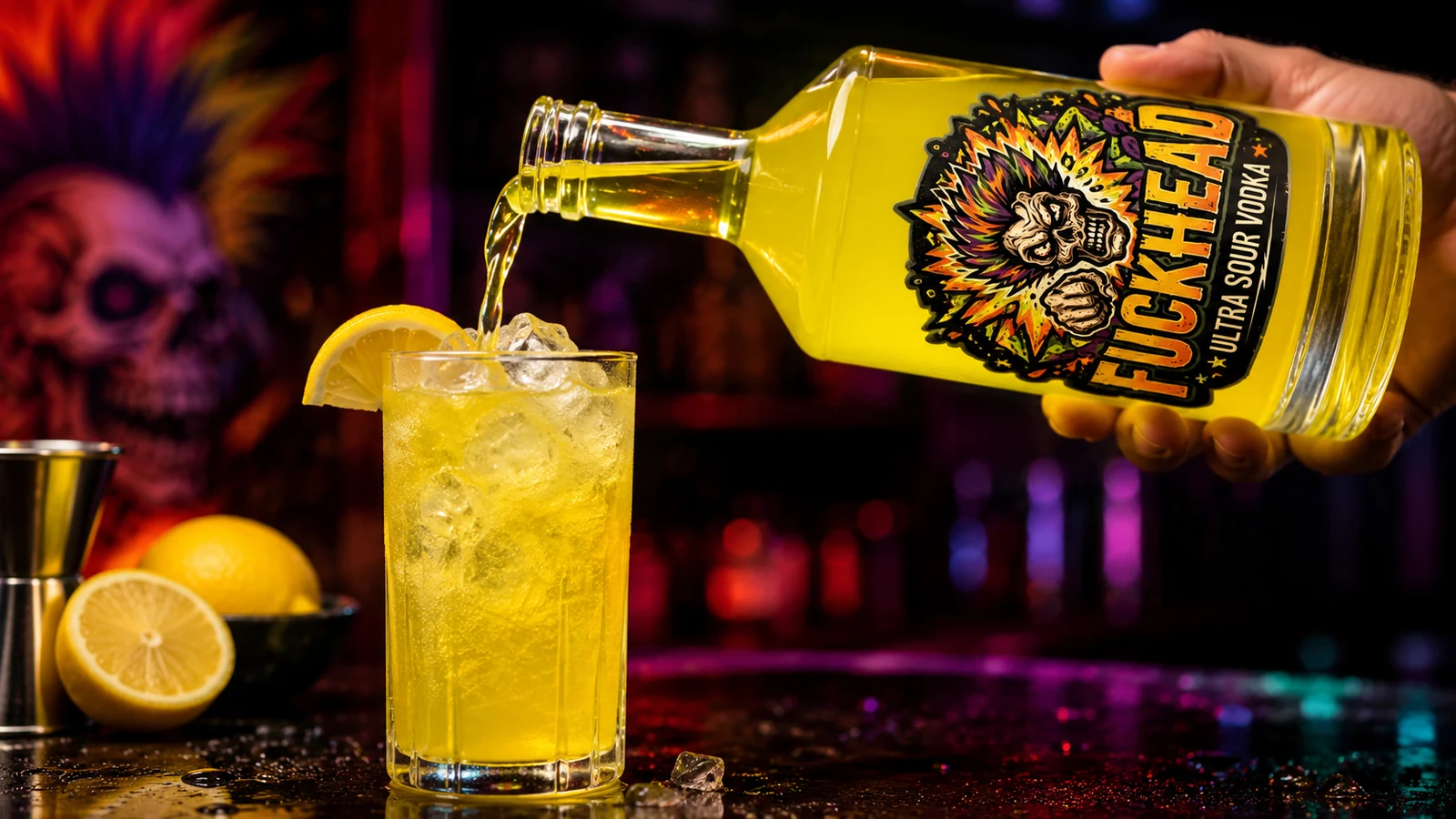 Fuckhead & Lemon being poured at the bar